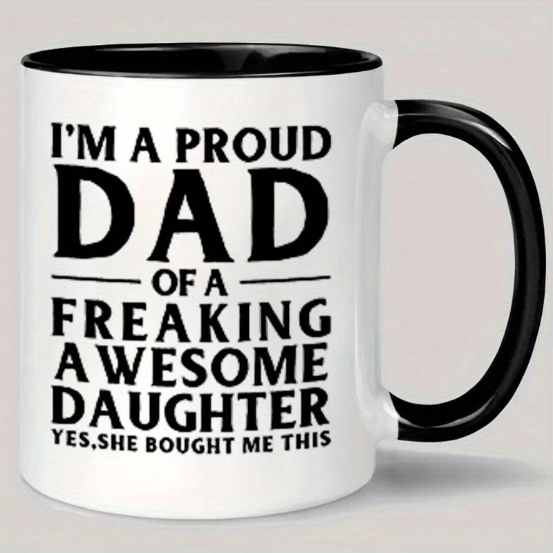 Tailorly Black Accent 11 oz Mug - "i'm a dad" text