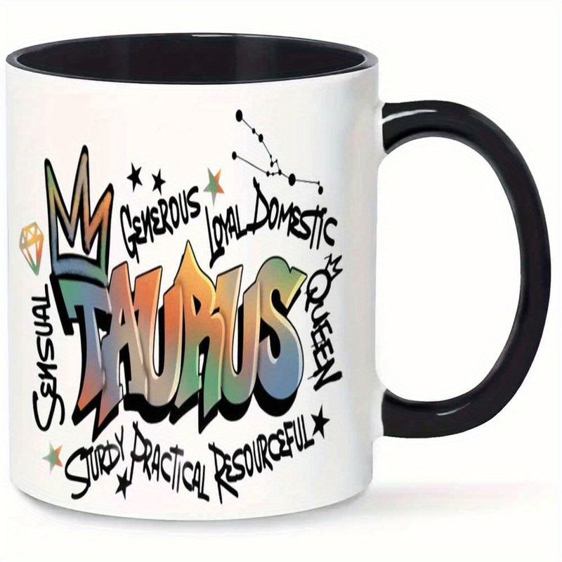 Tailorly Black Accent 11 oz Mug - zodiac symbols