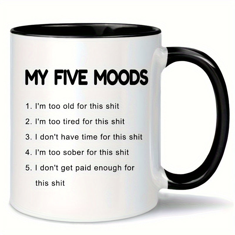Tailorly Black Accent 11 oz Mug - my five sarcastic text