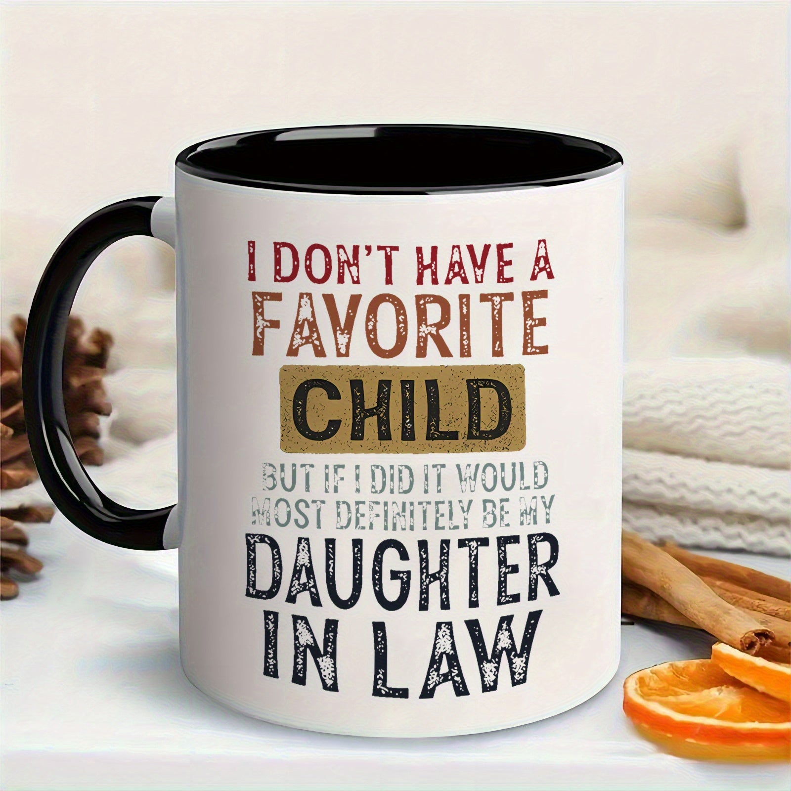 Tailorly Black Accent 11 oz Mug - funny family quote