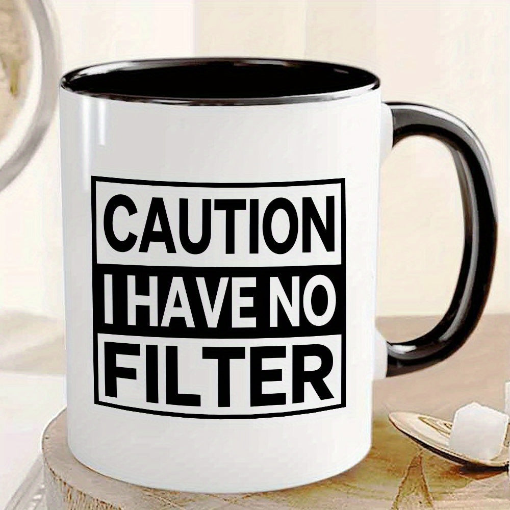 Tailorly Black Accent 11 oz Mug - black and white design with text "who enjoy"