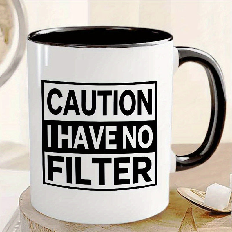 Tailorly Black Accent 11 oz Mug - black and white design with text "who enjoy"