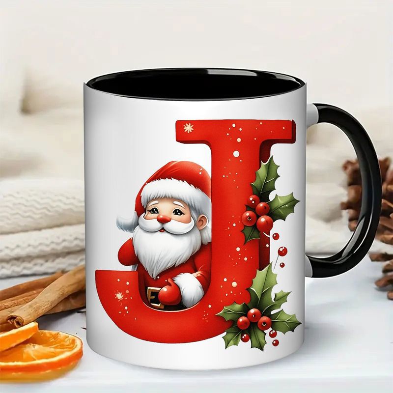 Tailorly Black Accent 11 oz Mug - santa claus