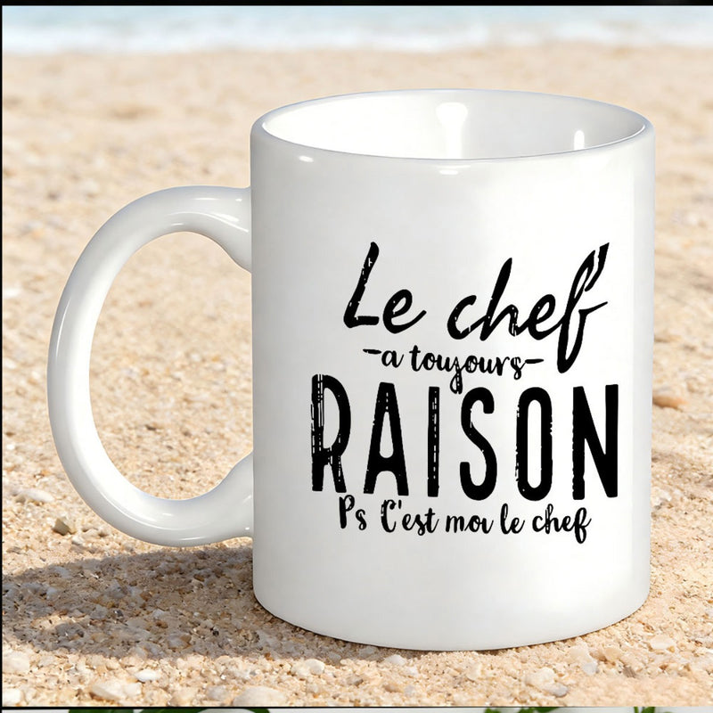 Tailorly White Ceramic 11 oz Mug - Pure Placed On Sandy Beach Under Soft Sunlight Mug