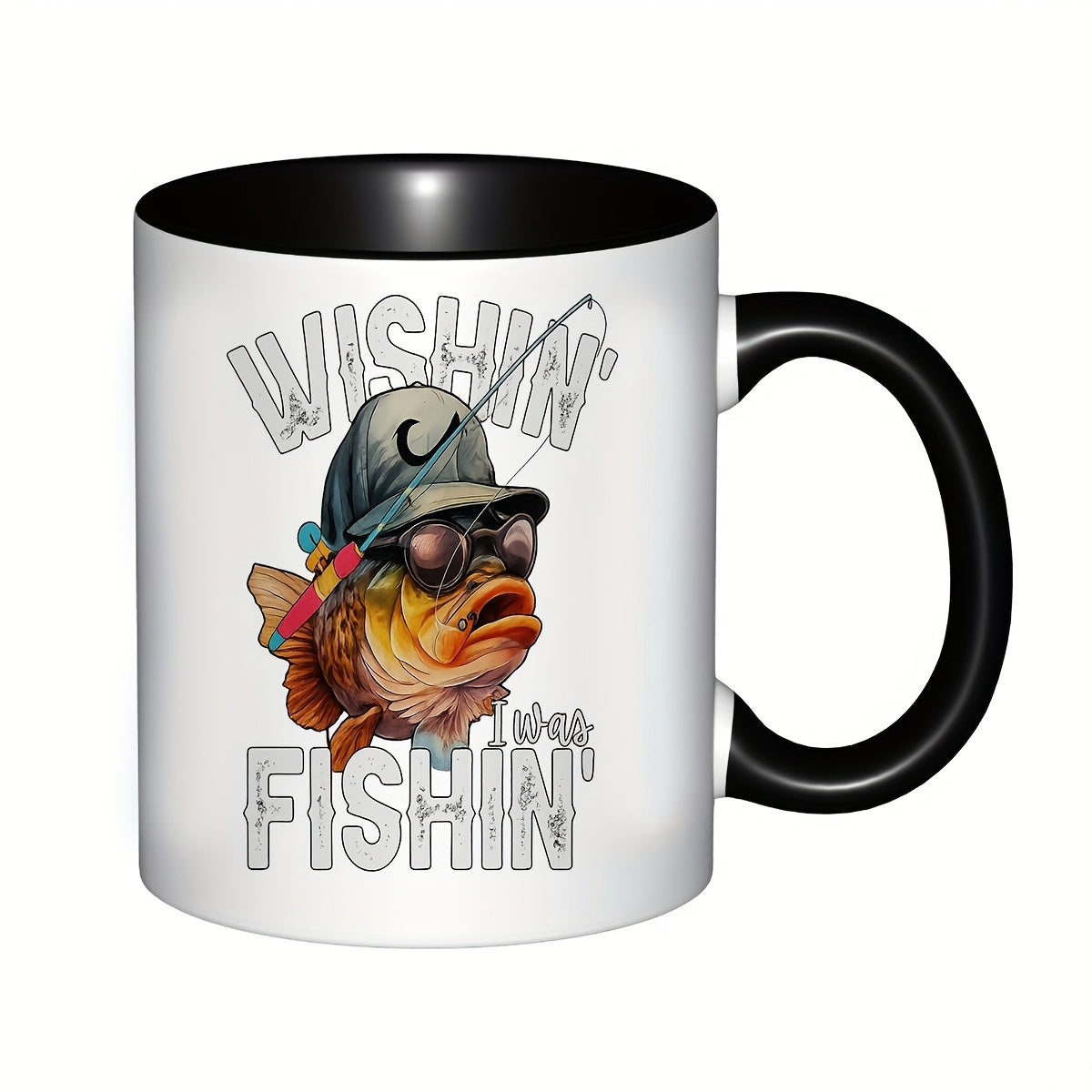 Tailorly Black Accent 11 oz Mug - samurai cat