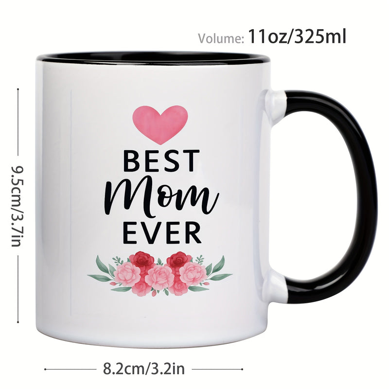 Tailorly Black Accent 11 oz Mug - floral designs