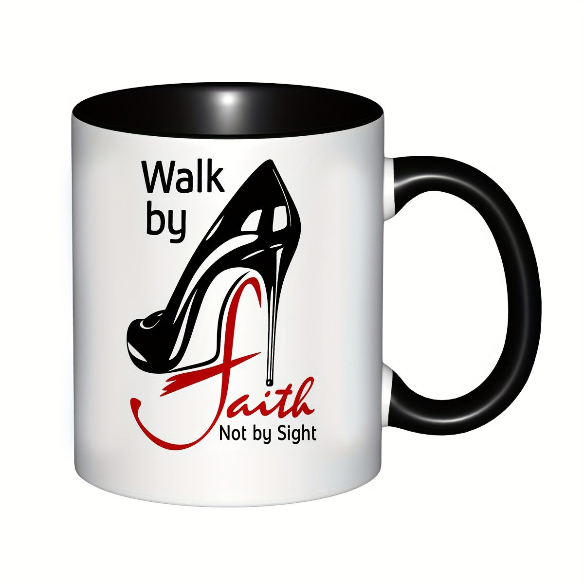 Tailorly Black Accent 11 oz Mug - not by sight text with black design
