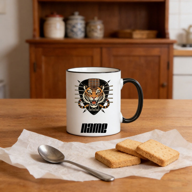 Tailorly Black Accent 11 oz Mug - head and lightning