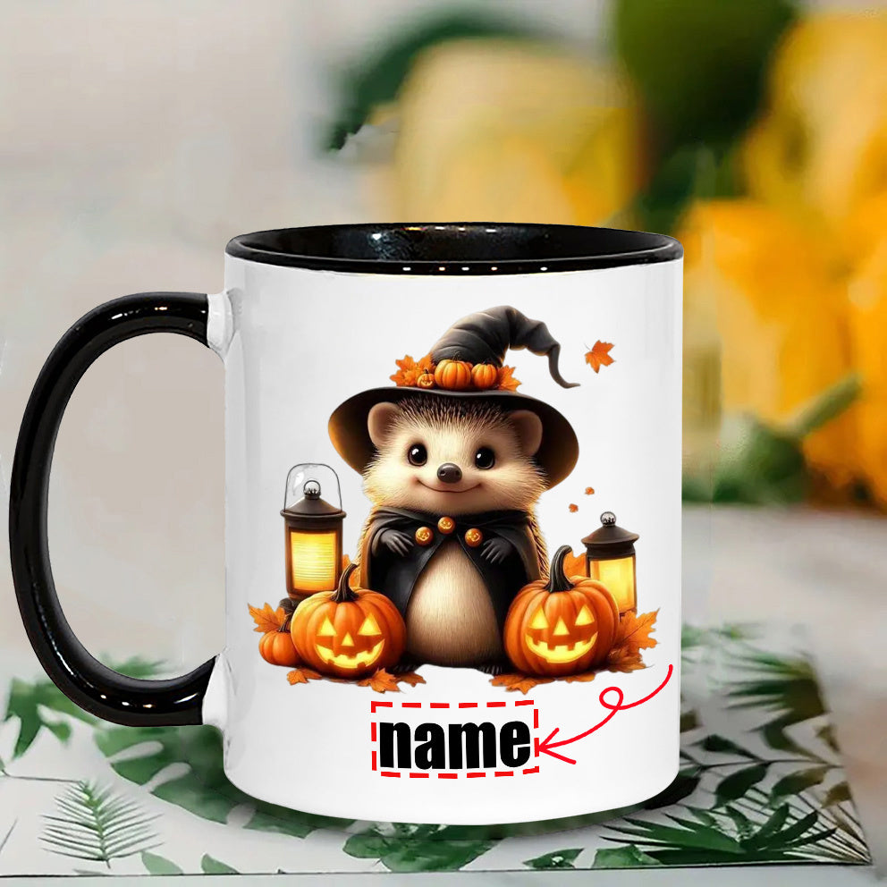 Tailorly Black Accent 11 oz Mug - halloween dressed mouse
