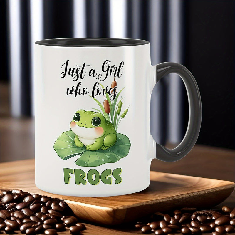 Tailorly Black Accent 11 oz Mug - frogs double sided print