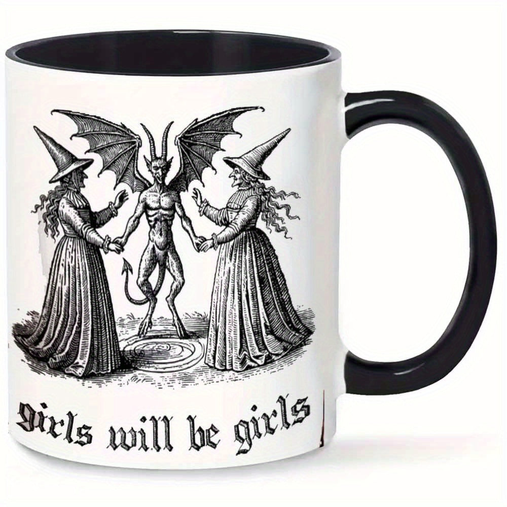 Tailorly Black Accent 11 oz Mug - dragon
