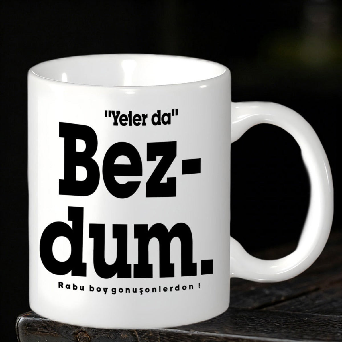 Tailorly White Ceramic 11 oz Mug - Minimalist Ceramic Vessel Featuring Bold Black Typography Printed On White Surface Mug