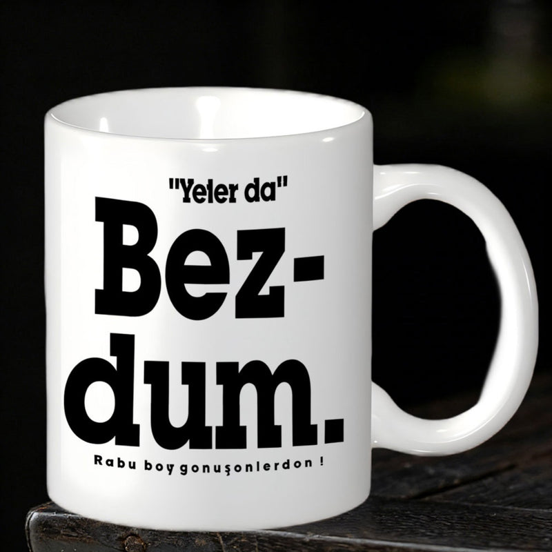 Tailorly White Ceramic 11 oz Mug - Minimalist Ceramic Vessel Featuring Bold Black Typography Printed On White Surface Mug