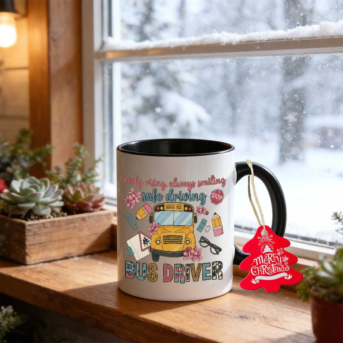 Tailorly Black Accent 11 oz Mug - item picture 11oz mug 1pc with a capacity of 350ml suitable for a gift for coffee enthusiasts men and women