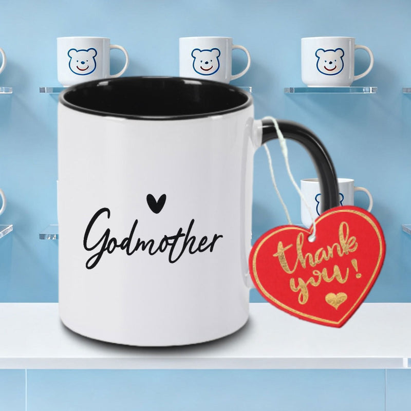 Tailorly Black Accent 11 oz Mug - Godmother Logo