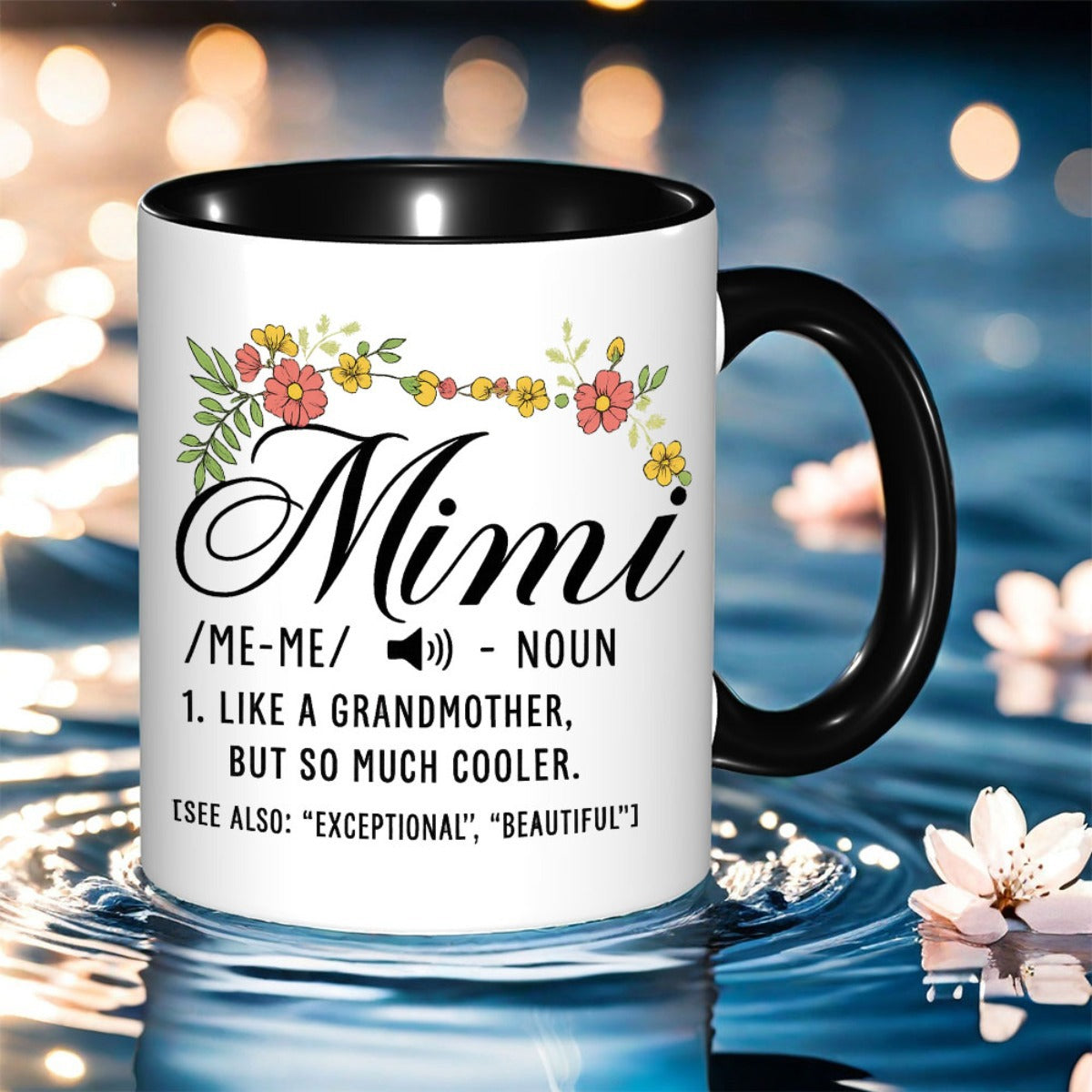 Tailorly Black Accent 11 oz Mug - item picture one ceramic coffee mug featuring a holidays or birthdays this reusable drinkware is durable and ideal