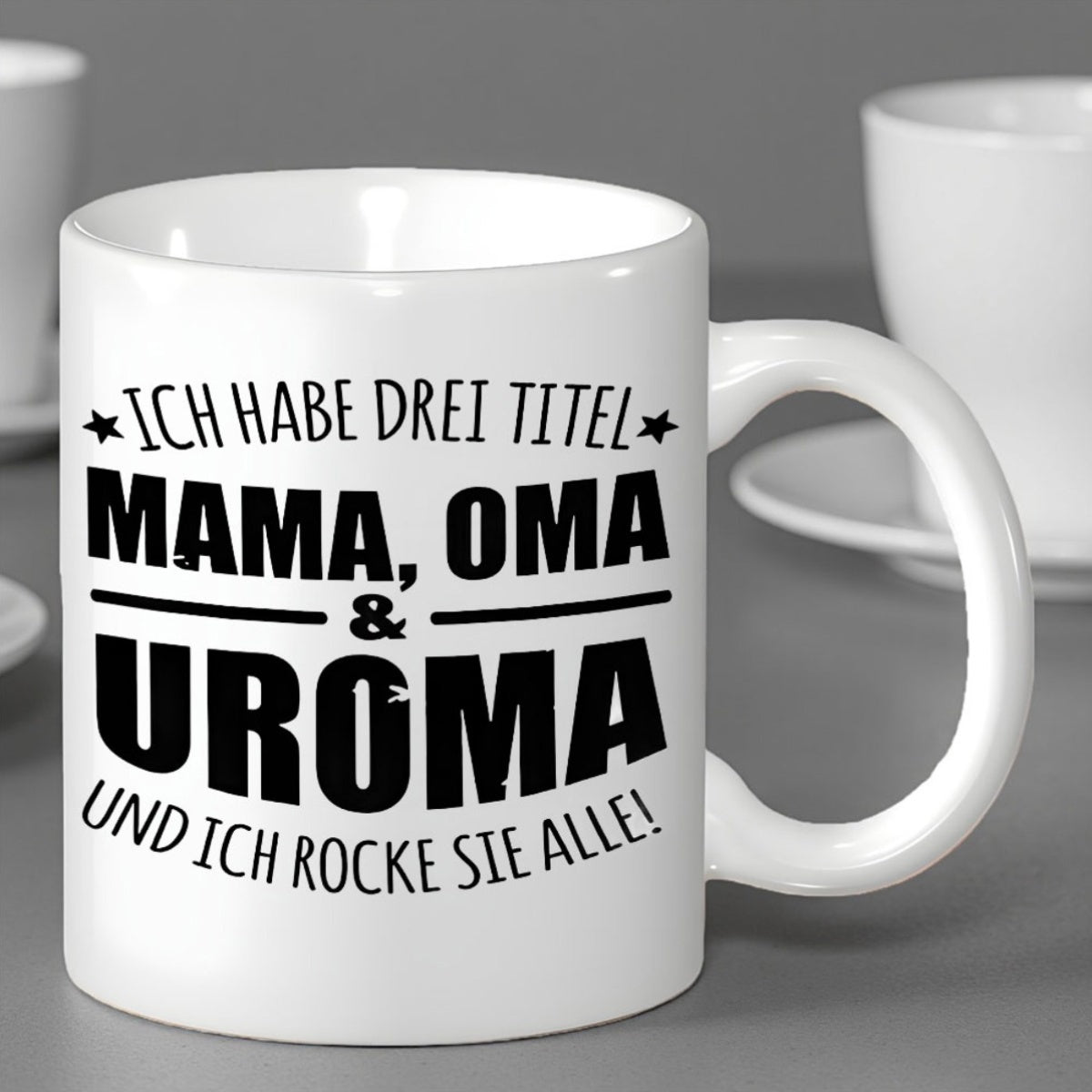 Tailorly White Ceramic 11 oz Mug - Minimalist With Bold Black Typography Accents Mug