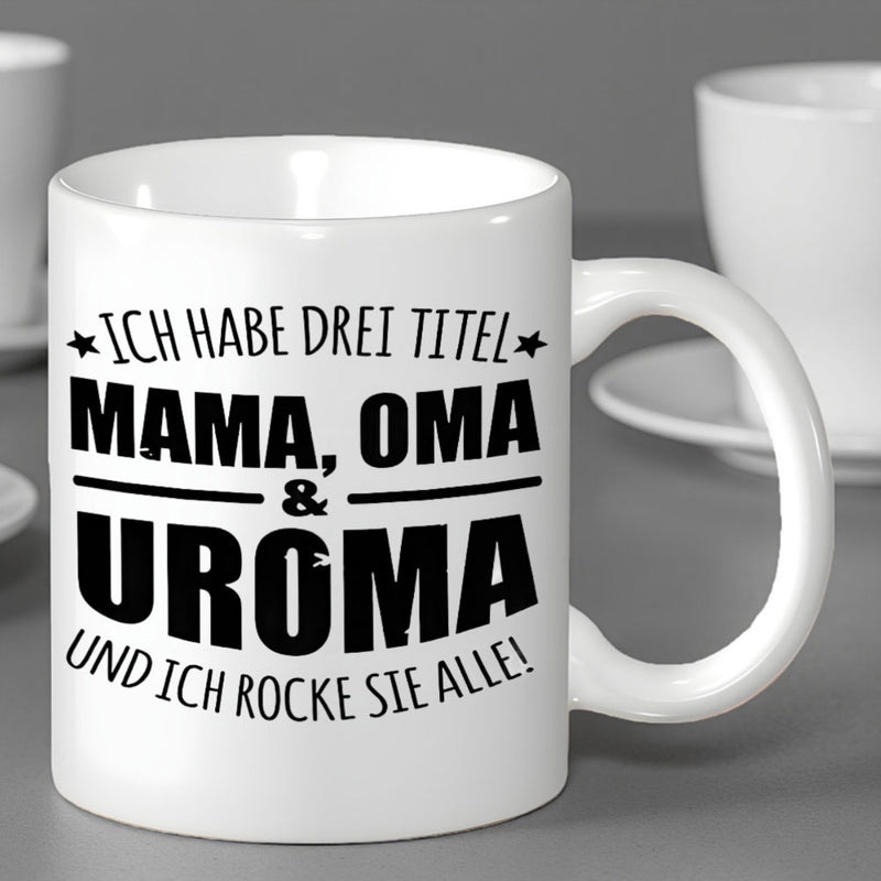 Tailorly White Ceramic 11 oz Mug - Minimalist With Bold Black Typography Accents Mug