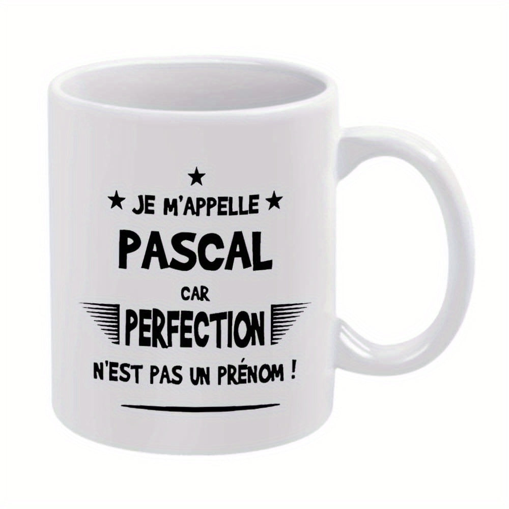Tailorly White Ceramic 11 oz Mug - Minimalist Black Typography With Star Accents And Artistic Line Elements Ceramic Mug
