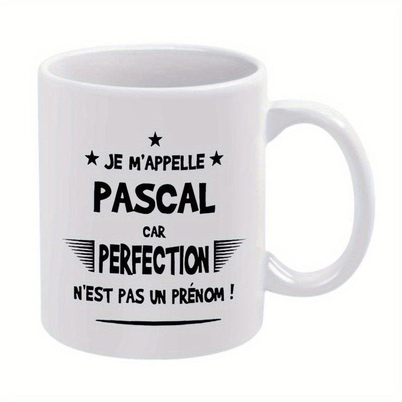 Tailorly White Ceramic 11 oz Mug - Minimalist Black Typography With Star Accents And Artistic Line Elements Ceramic Mug