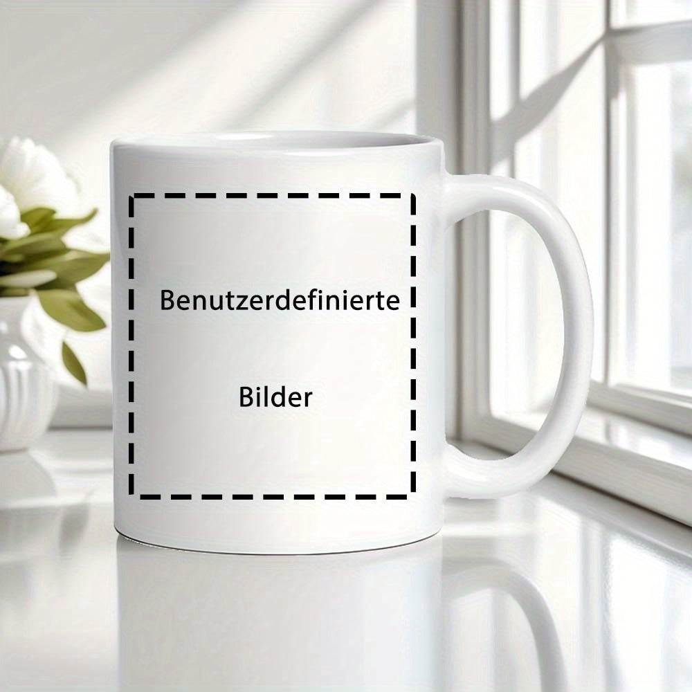 Tailorly White Ceramic 11 oz Mug - Minimalist White Ceramic Vessel Sitting Near A Bright Sunlit Window Mug