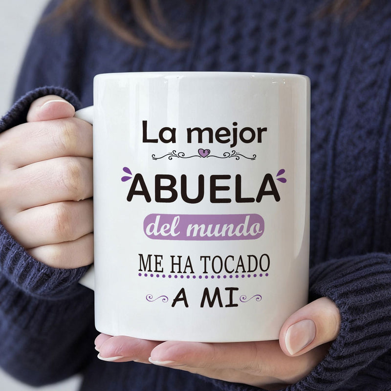 Tailorly White Ceramic 11 oz Mug - Elegant Script Flourishes With Delicate Hearts Around A Polished Ceramic Mug