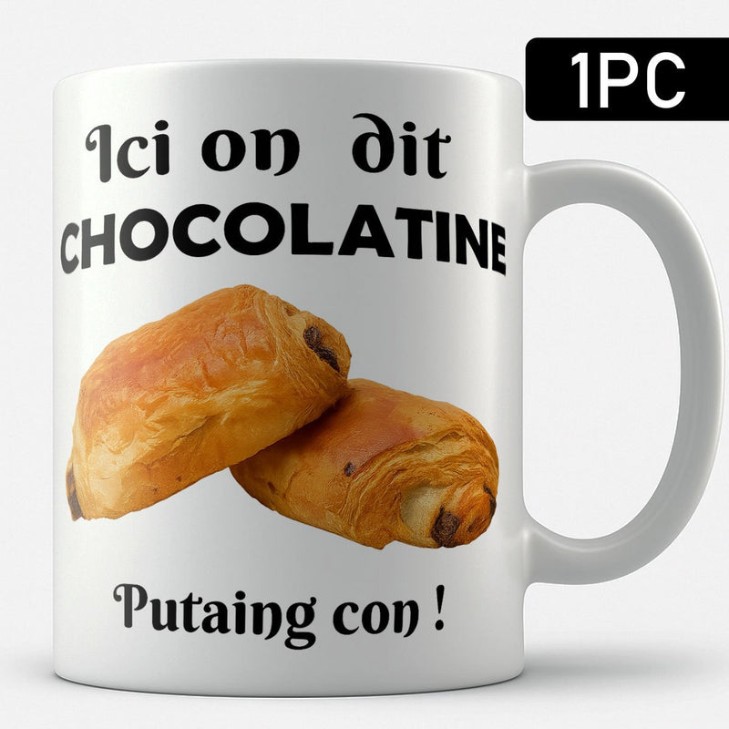 Tailorly White Ceramic 11 oz Mug - Delicious Golden Brown Flaky French Breakfast Delicacies On White Surface Pastry