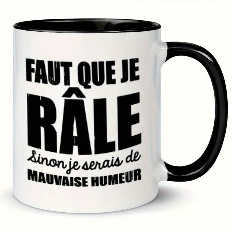 Tailorly Black Accent 11 oz Mug - french themed humorous text and graphics