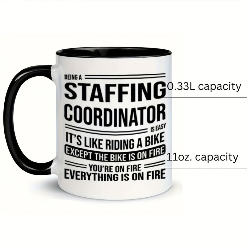 Tailorly Black Accent 11 oz Mug - item picture 1pc 11oz ceramic coffee mug for restaurants and businesses suitable for any season great present for