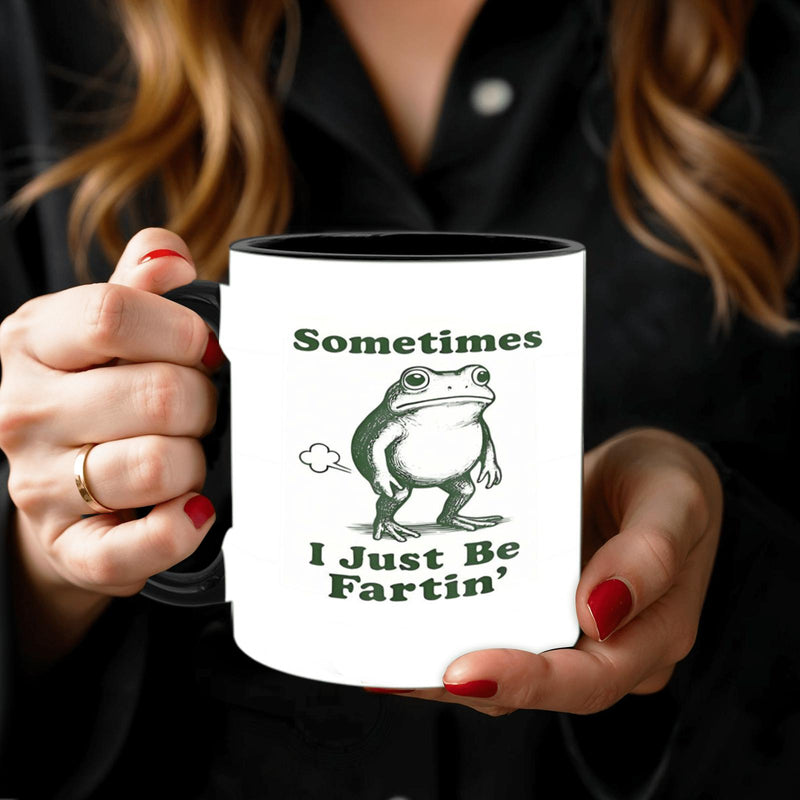 Tailorly Black Accent 11 oz Mug - frog
