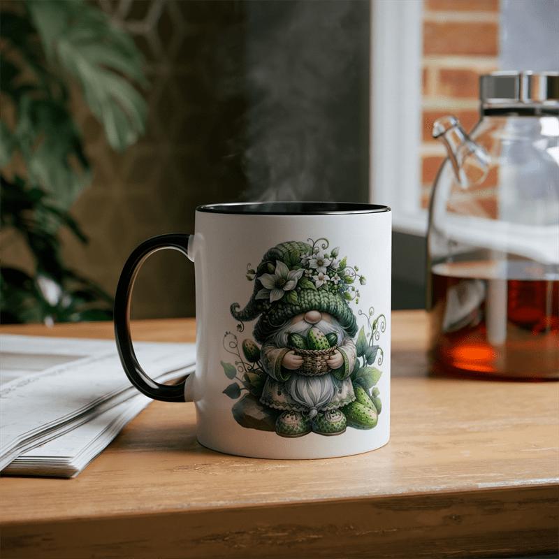 Tailorly Black Accent 11 oz Mug - halloween vegetables