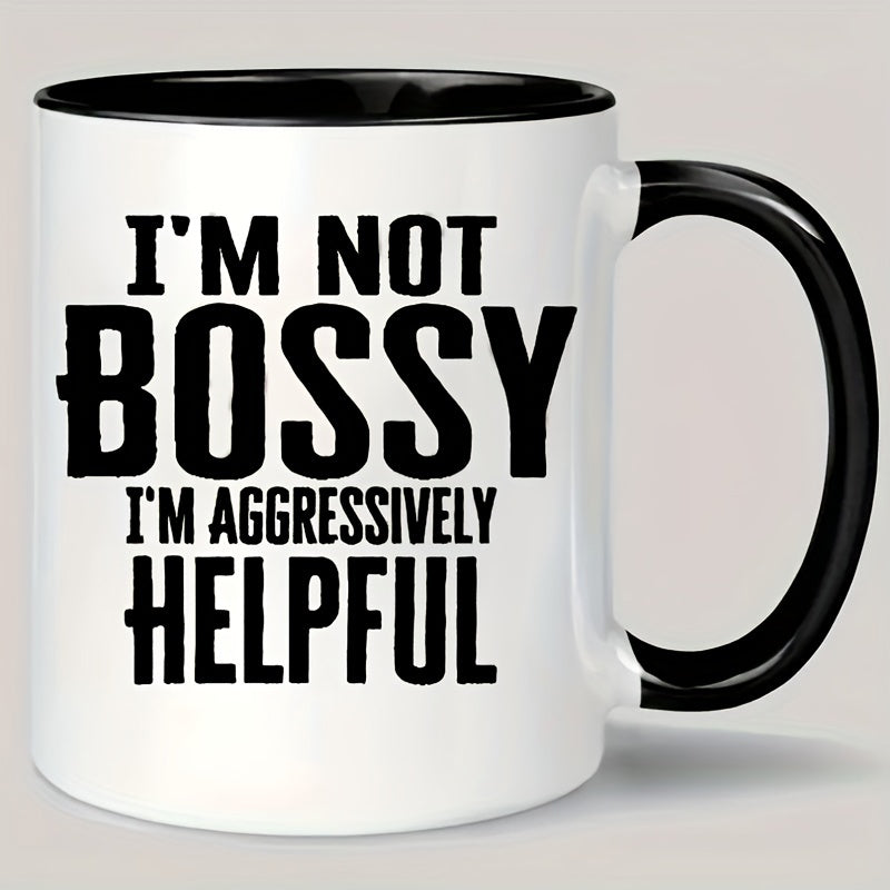 Tailorly Black Accent 11 oz Mug - humorous text