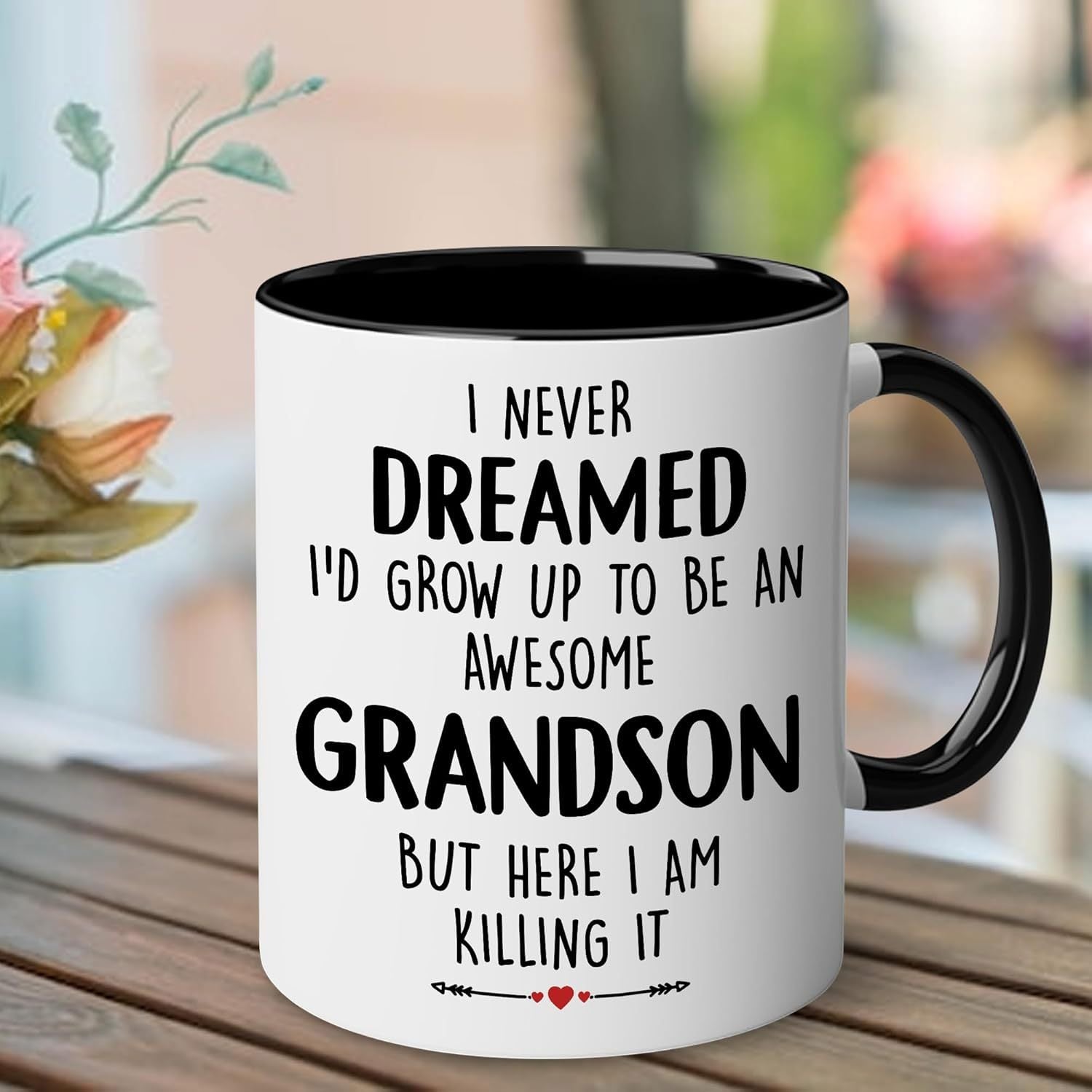 Tailorly Black Accent 11 oz Mug - grandfather i never that id to be an awesome