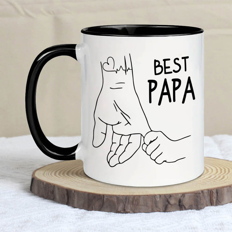 Tailorly Black Accent 11 oz Mug - best dad text