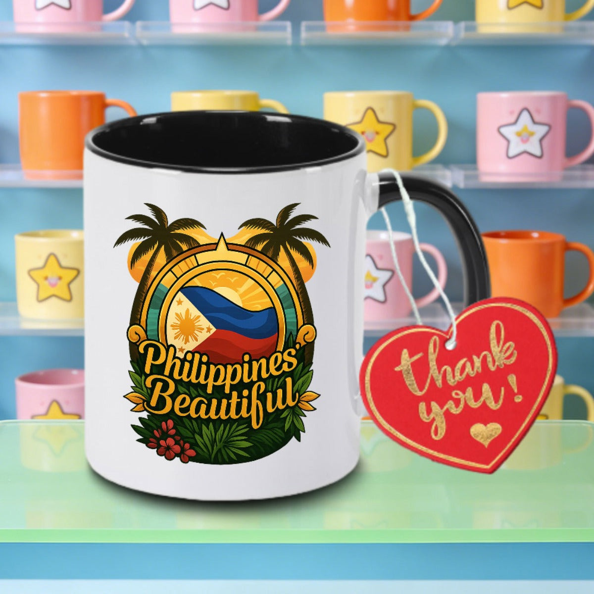 Tailorly Black Accent 11 oz Mug - elegant philippines beautiful logo