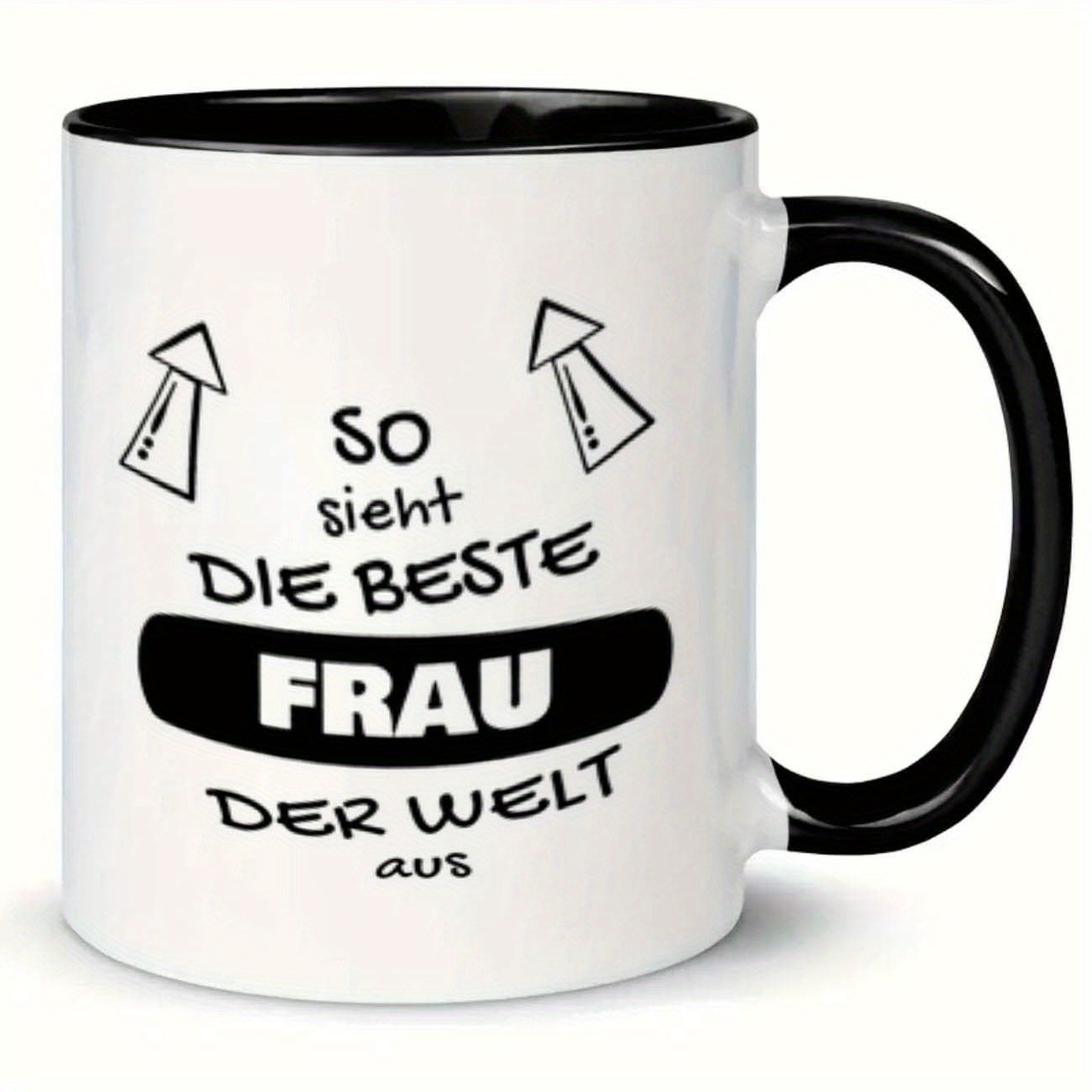 Tailorly Black Accent 11 oz Mug - funny text with cute arrows