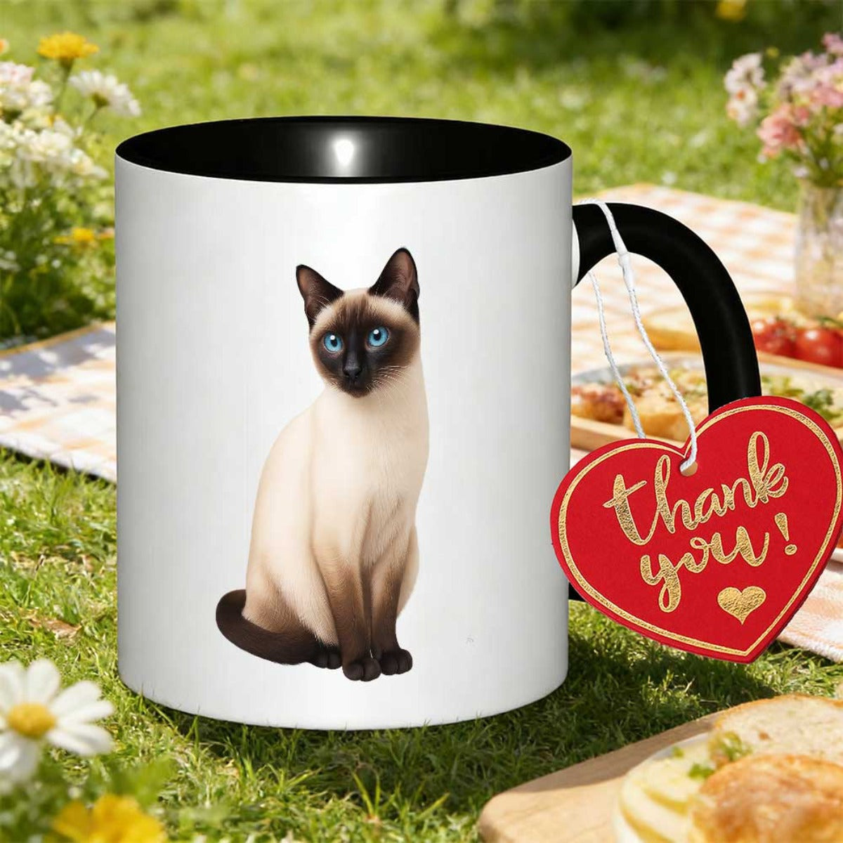 Tailorly Black Accent 11 oz Mug - cultural pattern