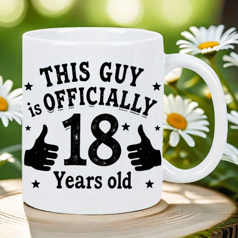 Tailorly Black Accent 11 oz Mug - 18th birthday text