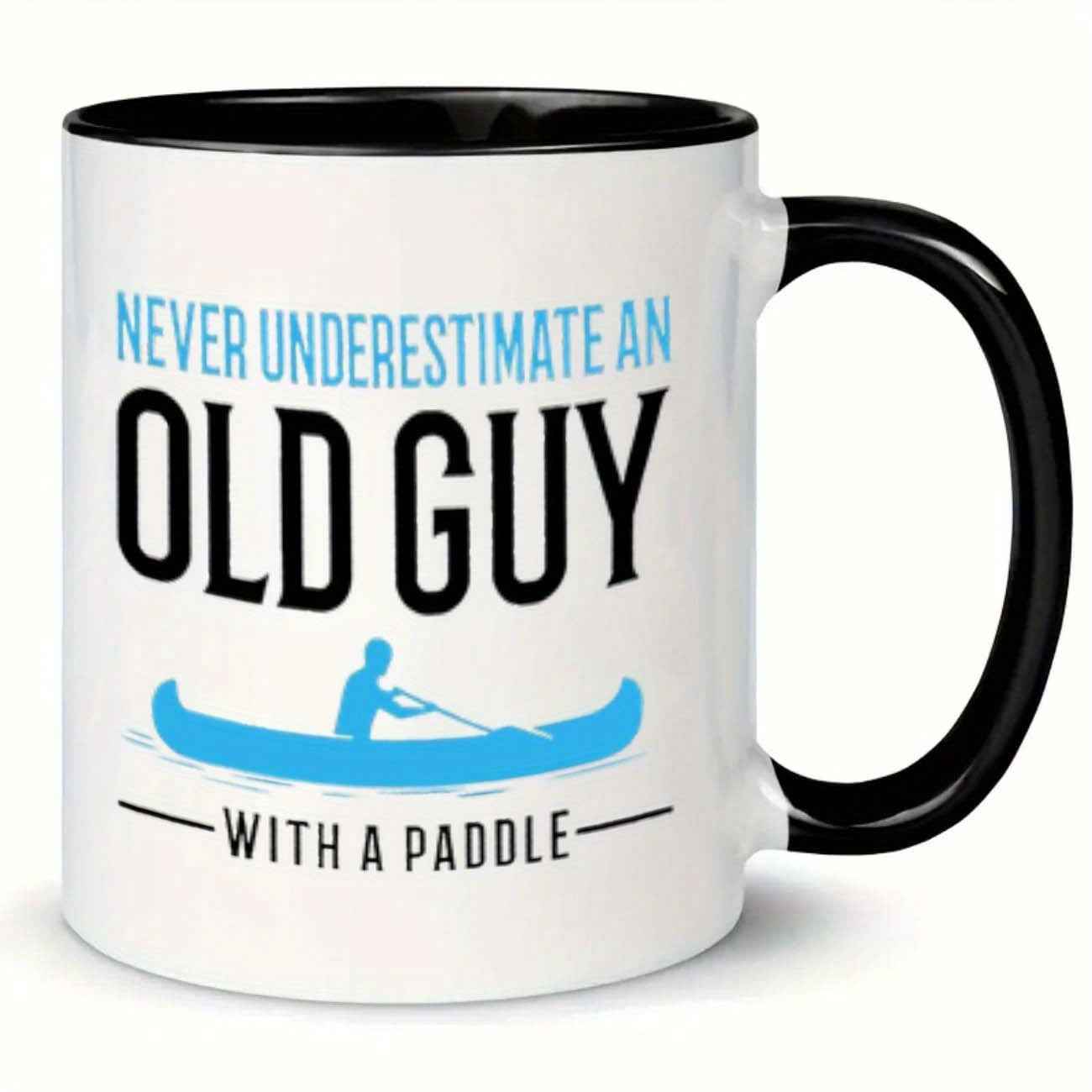 Tailorly Black Accent 11 oz Mug - canoe paddle themed