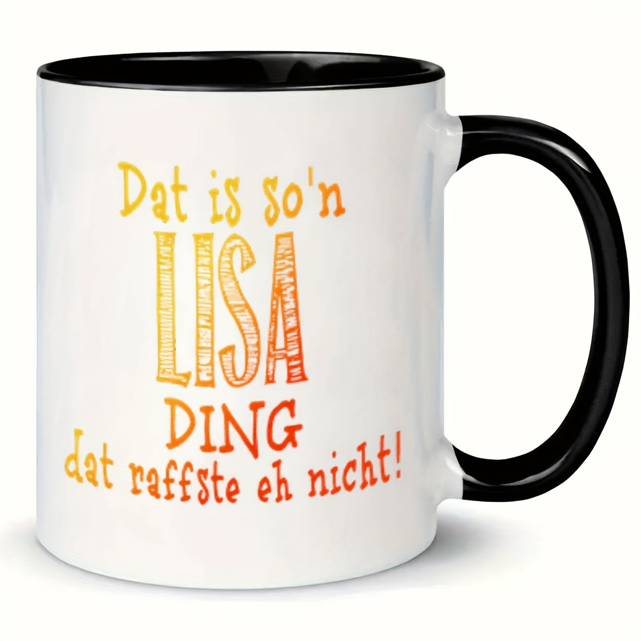 Tailorly Black Accent 11 oz Mug - funny text