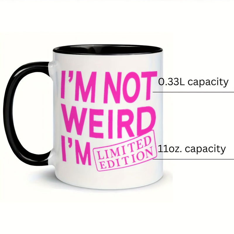 Tailorly Black Accent 11 oz Mug - humorous pink text