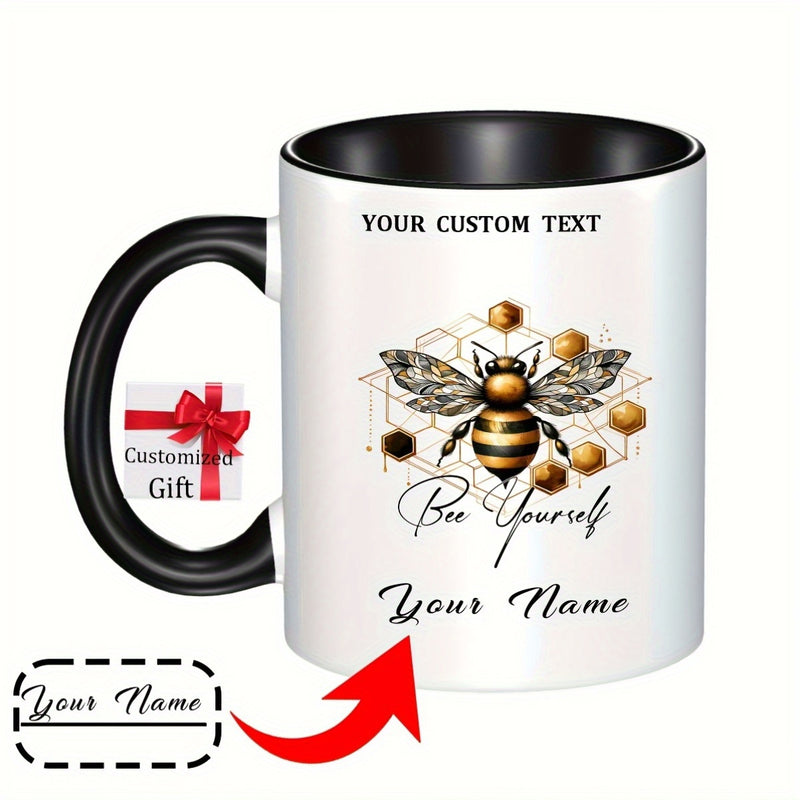 Tailorly Black Accent 11 oz Mug - customizable text
