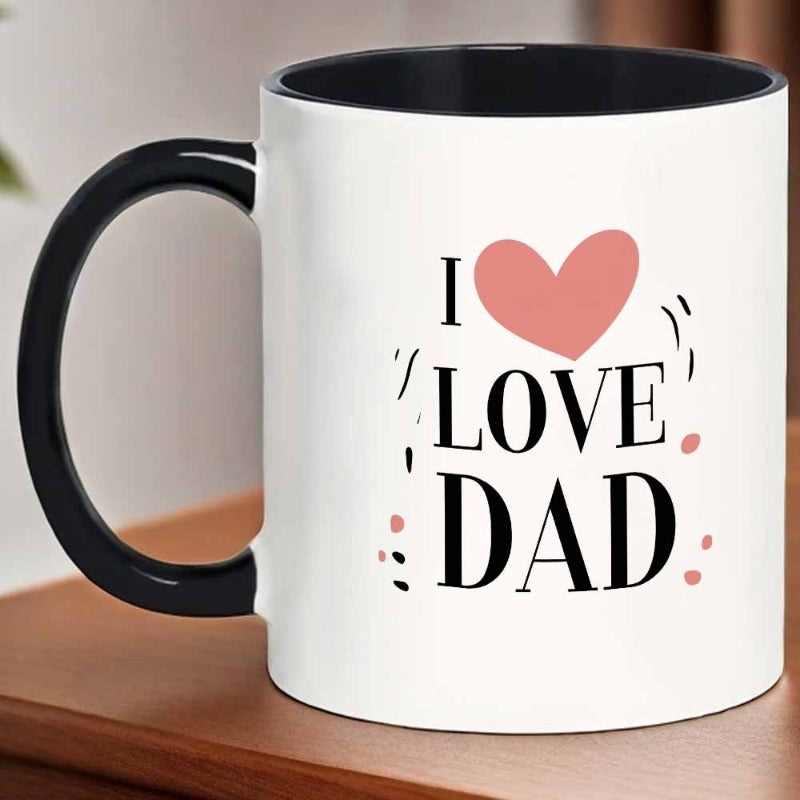 Tailorly Black Accent 11 oz Mug - item picture 1pc thickened version 11 ounces coffee mug made of white porcelain with a black handle and rim a great