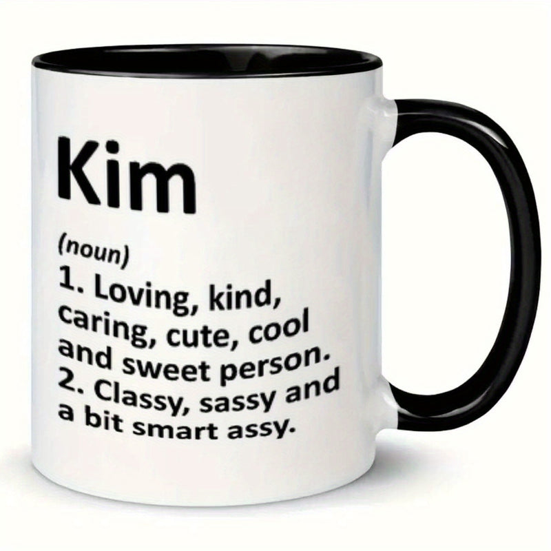 Tailorly Black Accent 11 oz Mug - kim definition text funny