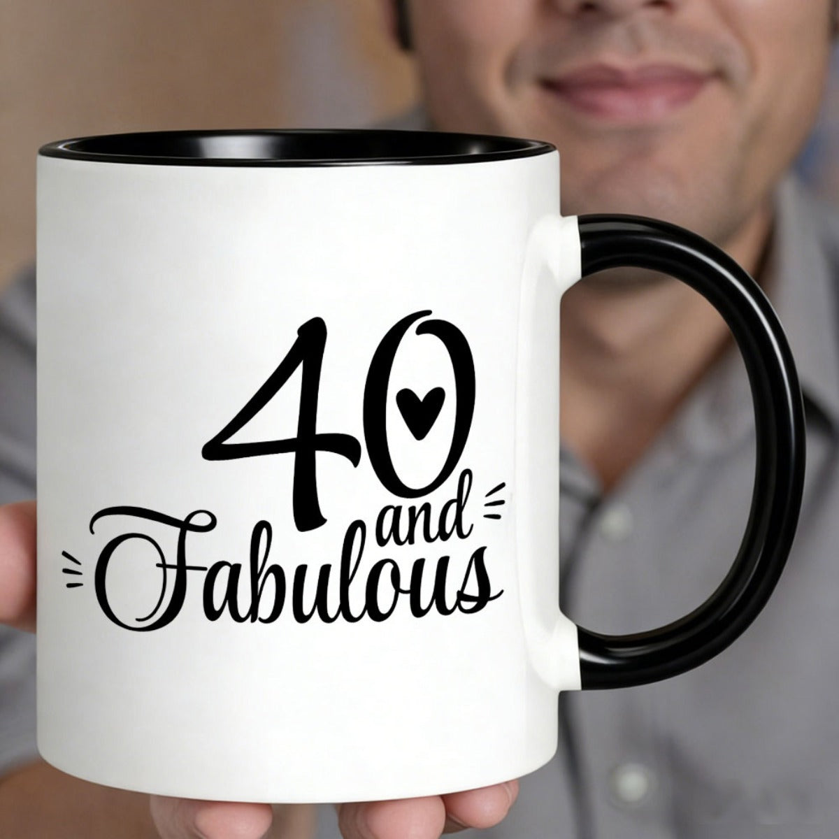 Tailorly Black Accent 11 oz Mug - Heart