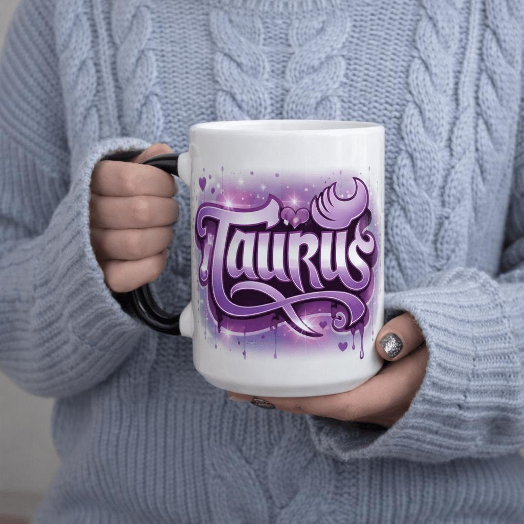 Tailorly Black Accent 11 oz Mug - zodiac sign