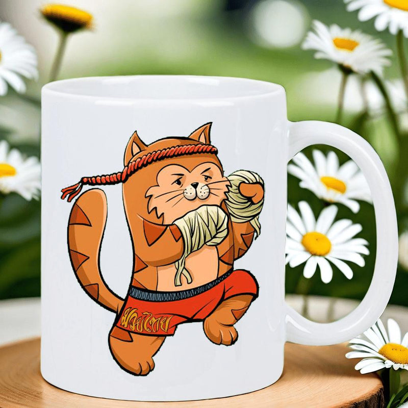 Tailorly Black Accent 11 oz Mug - kitten