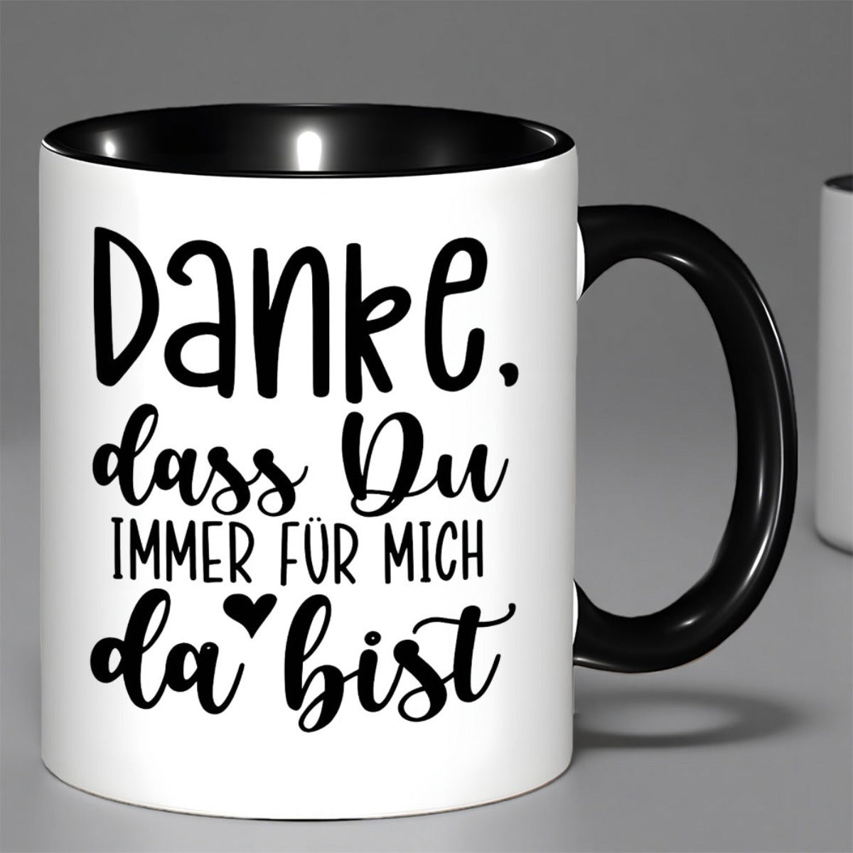 Tailorly Black Accent 11 oz Mug - thank you for in german