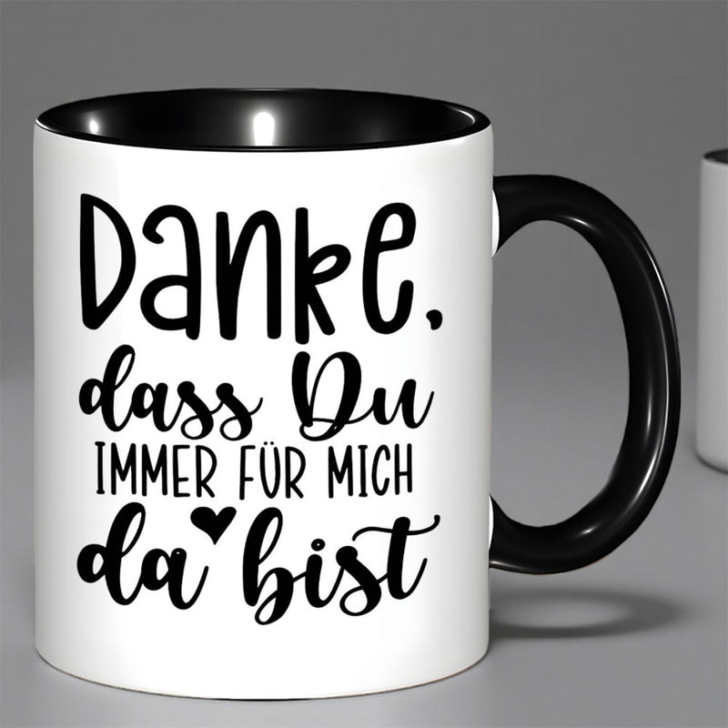 Tailorly Black Accent 11 oz Mug - thank you for in german