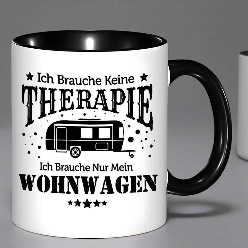 Tailorly Black Accent 11 oz Mug - van design with german text red accent